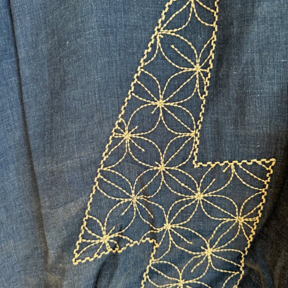 Kapital  Thunderbolt Sashiko Linen Aloha Shirt - Indigo XL - Picture 5 of 5